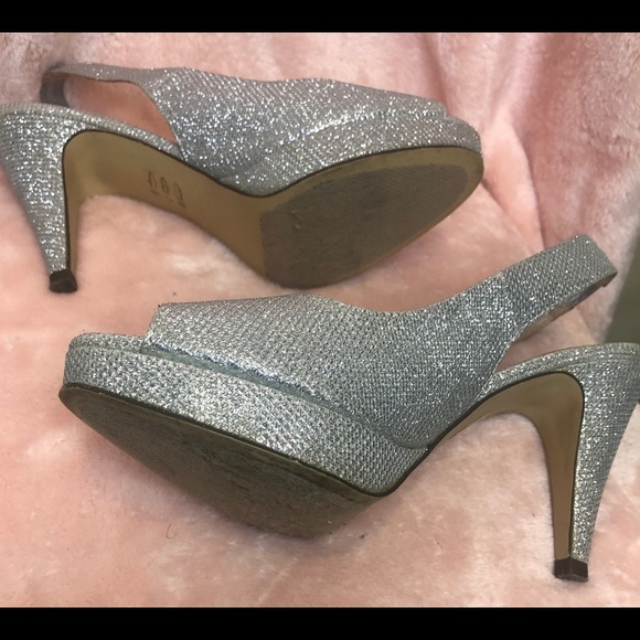 Call it Spring Evelaines Silver Glitter 3 in Heels - Picture 2 of 3